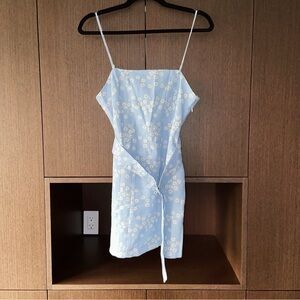 Zara floral print linen mini dress